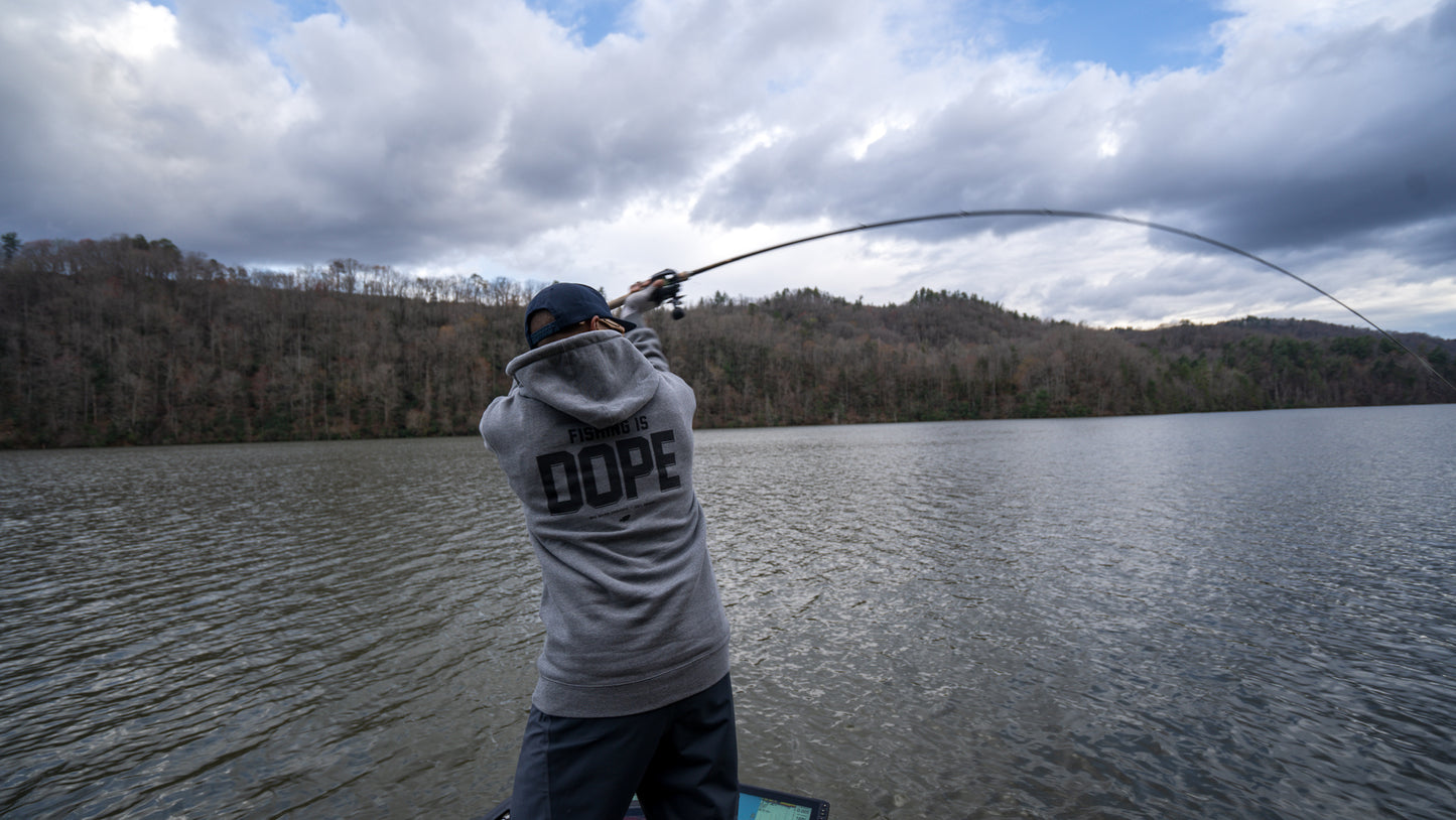 Fishing is Dope Logo Zip Up Heavyweight Hoodie