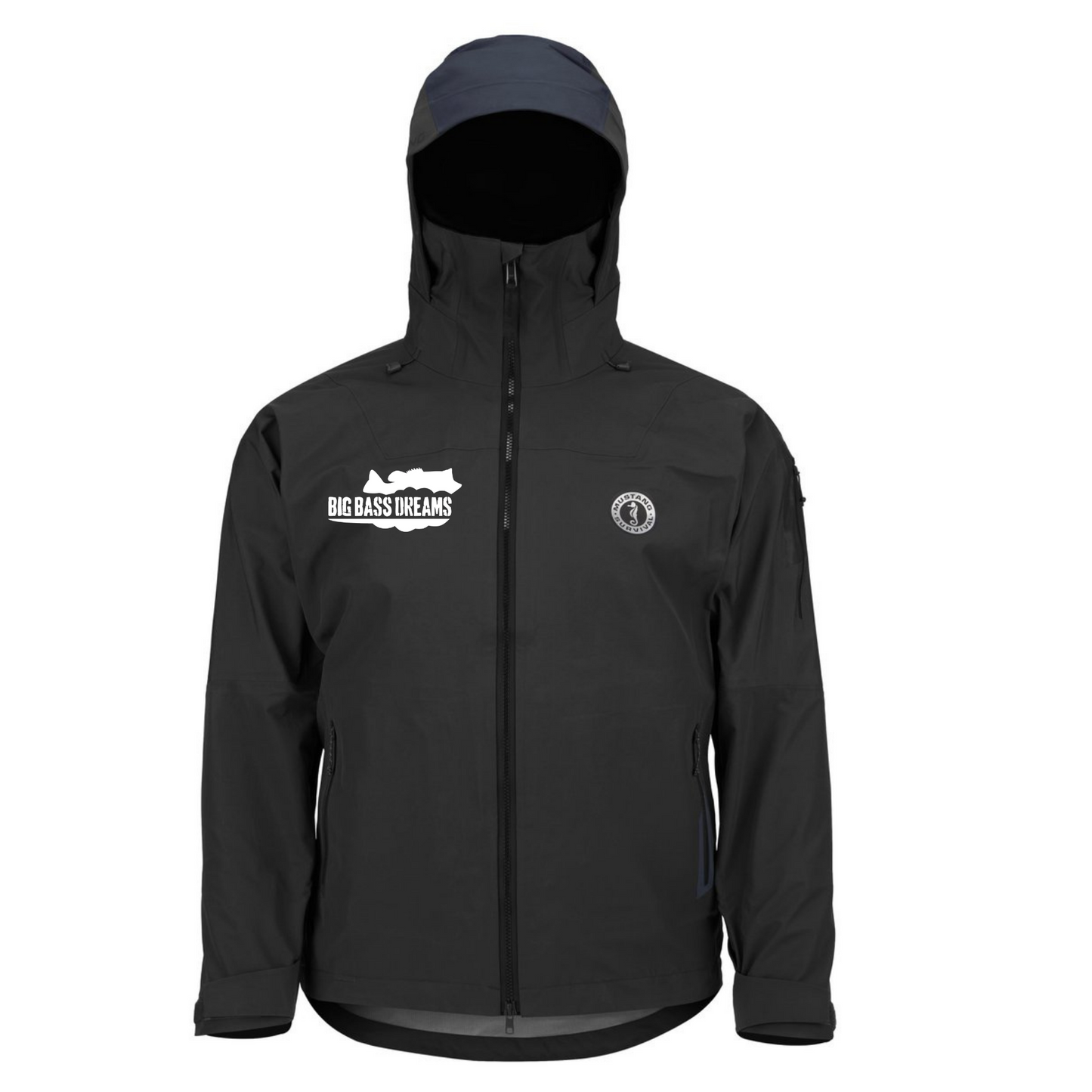 Big Bass Dreams Mustang MEN'S TAKU WATERPROOF JACKET BLACK