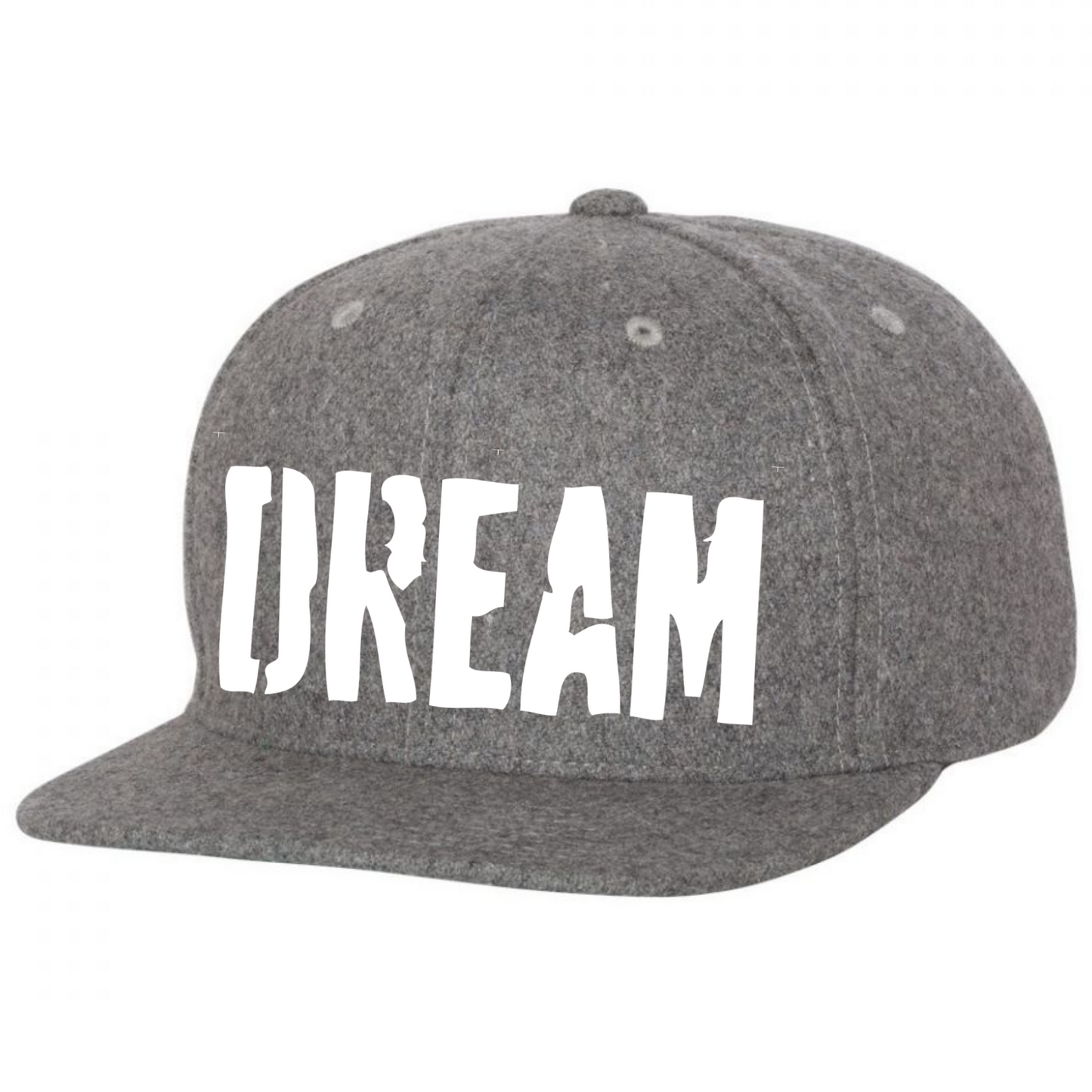 DREAM Grey Wool Snapback