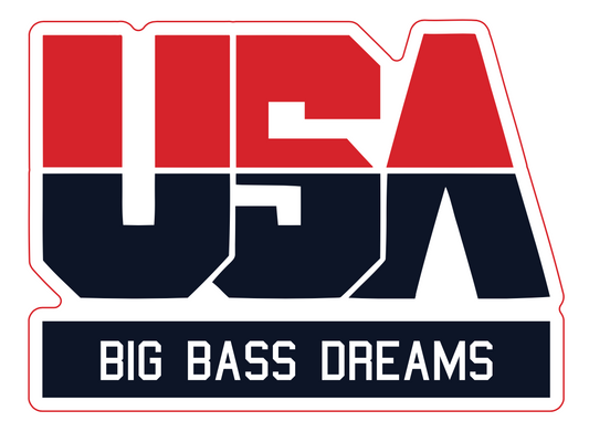 TEAM USA Big Bass Dreams 5" x 3.66" Decal