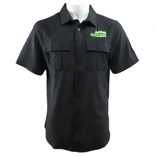 Big Bass Dreams Monster Green Performance Fishing Shirt