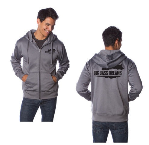 Big Bass Dreams Logo Zip Up Tech Hoodie