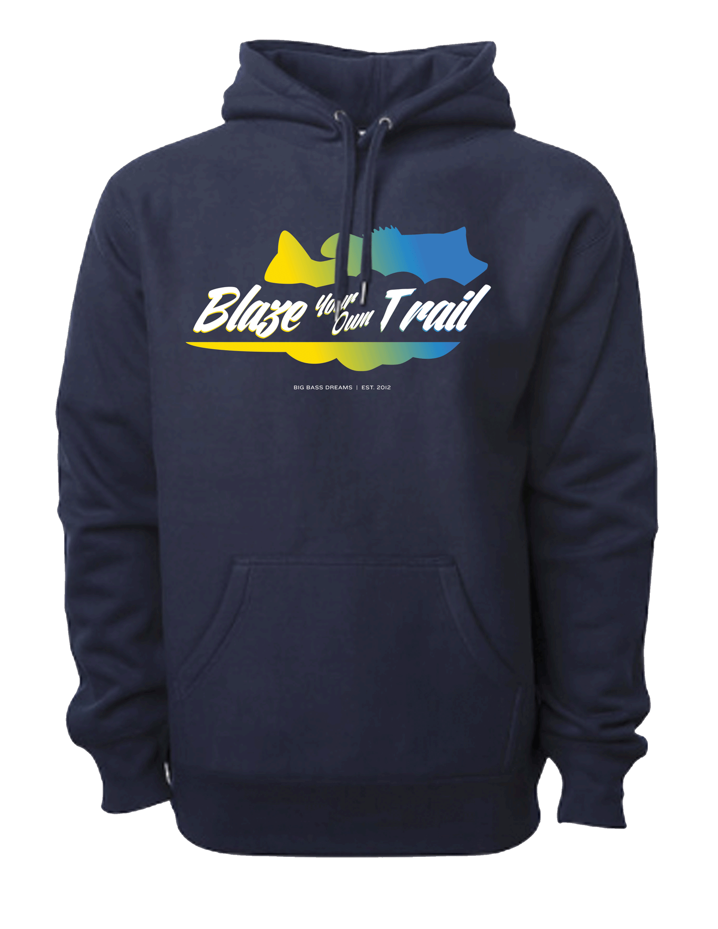 Blaze Your Own Trail Pullover Fleece Lined Hoodie - Navy