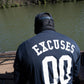 No Excuses Long Sleeve Graphic Tee-Navy