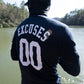 No Excuses Long Sleeve Graphic Tee-Navy