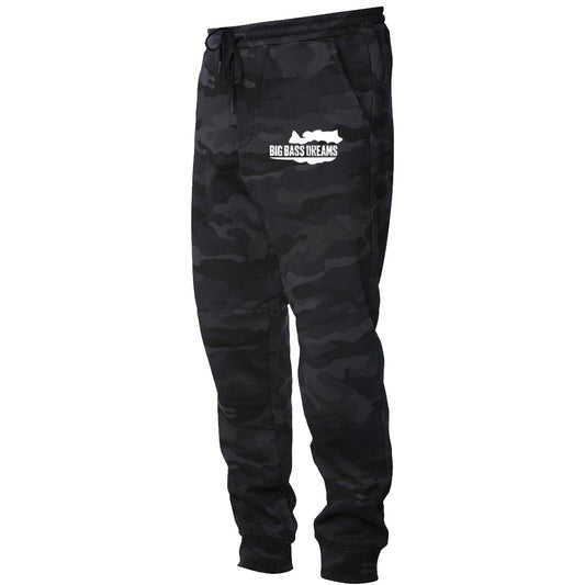 BBD MEN'S MIDWEIGHT FLEECE PANT BLACK CAMO