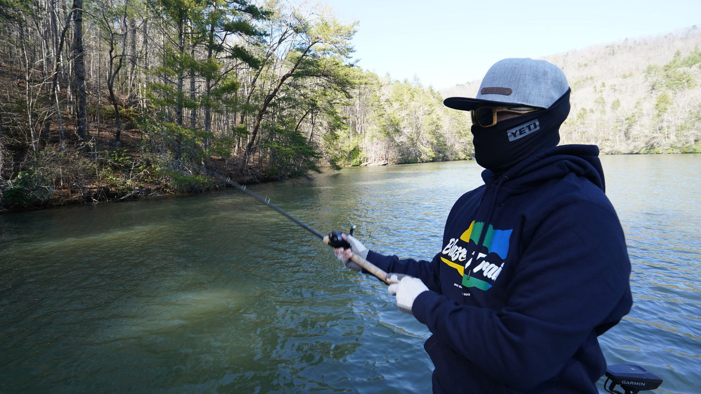 Blaze Your Own Trail Pullover Fleece Lined Hoodie - Navy