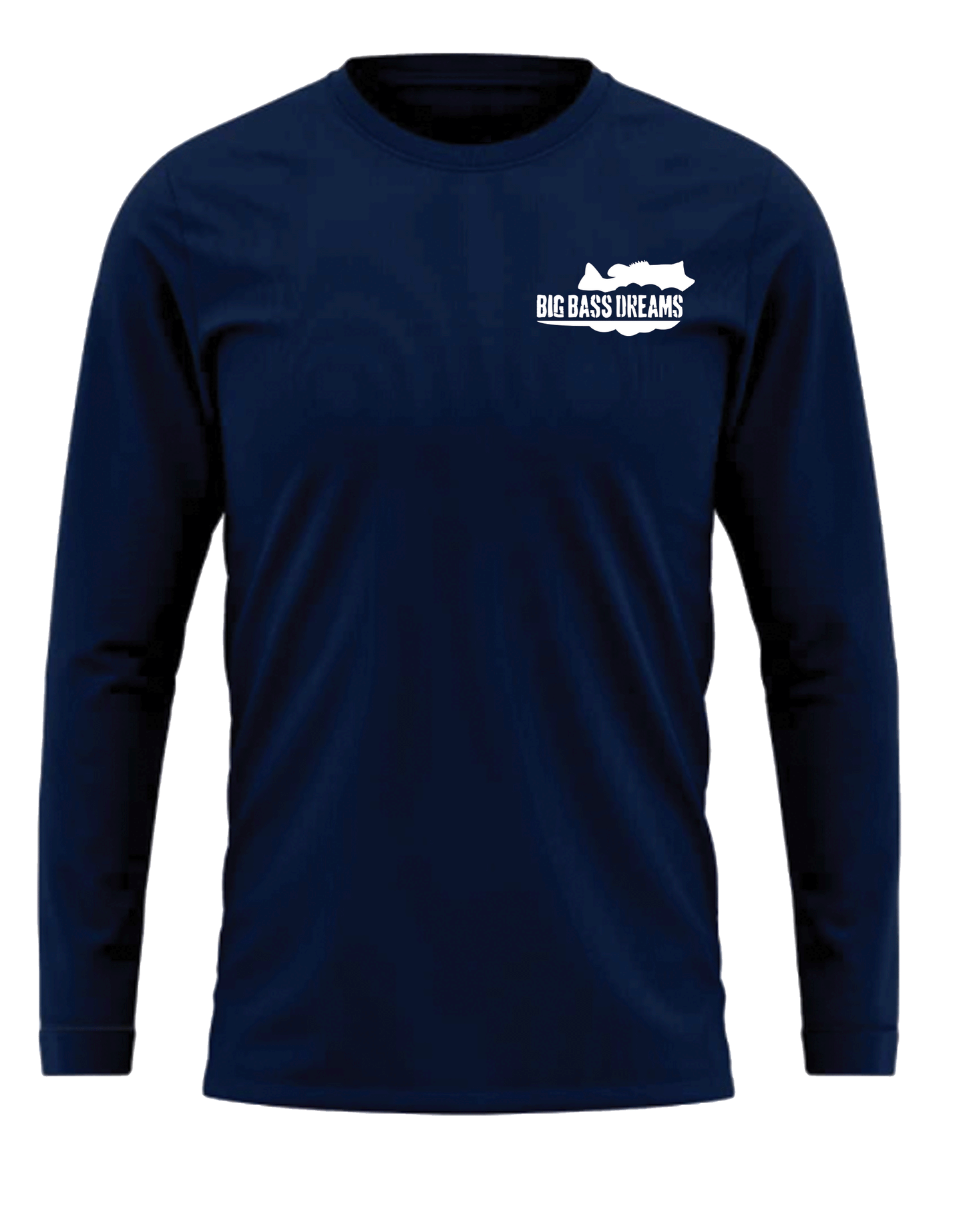 No Excuses Long Sleeve Graphic Tee-Navy