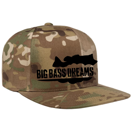 110 Flexfit Big Bass Dreams Multicam Logo Classic Snapback Hat