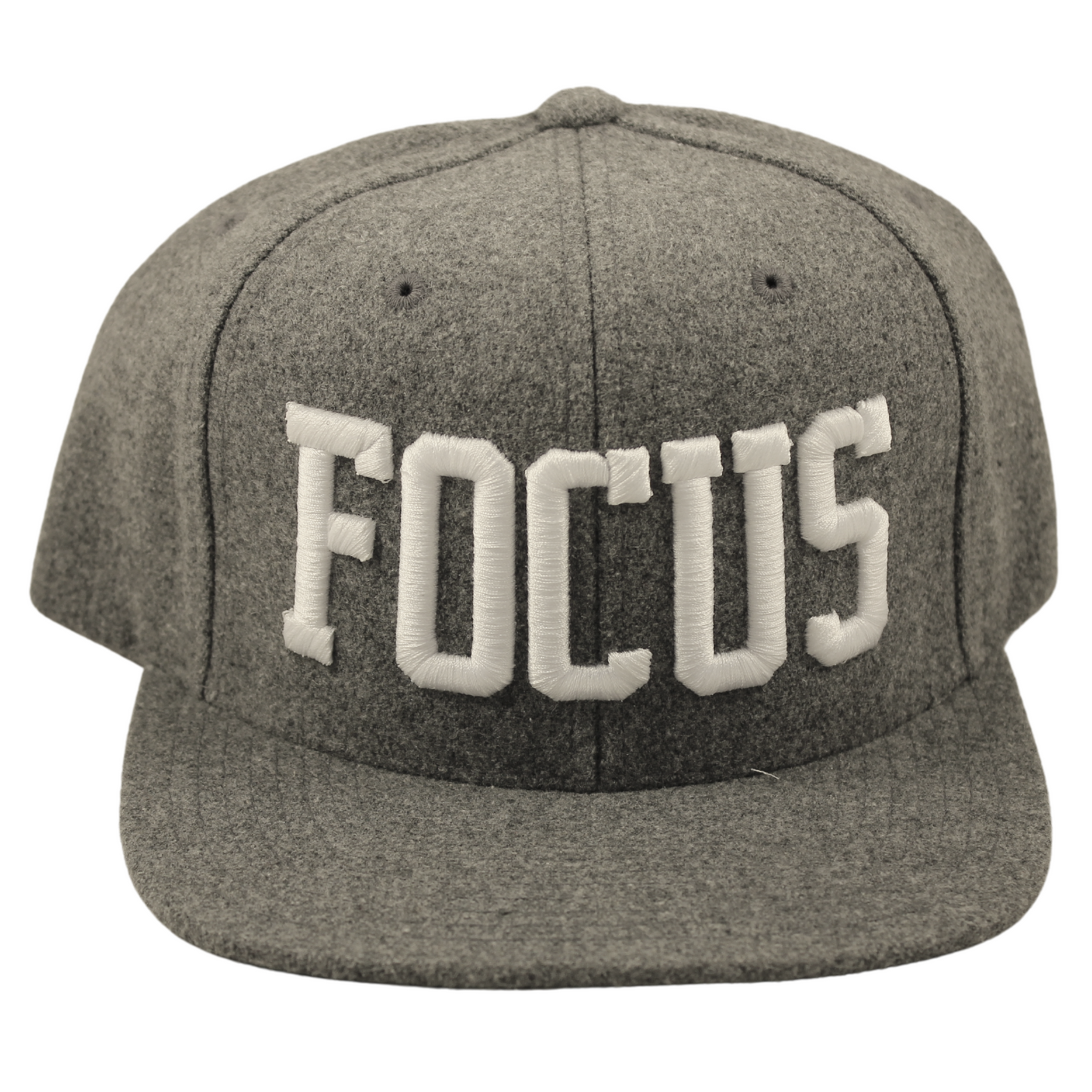FOCUS 110 Snapback Heather Grey/White Embroidery