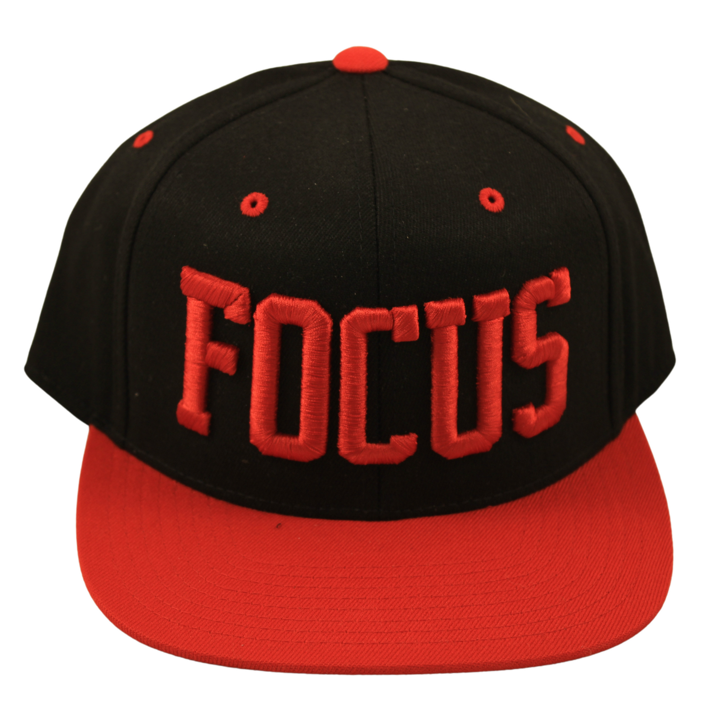 FOCUS 110 Snapback Black/Red Embroidery