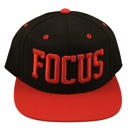 FOCUS 110 Snapback Black/Red Embroidery
