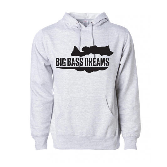 Big Bass Dreams Grey Heather Midweight Hoodie
