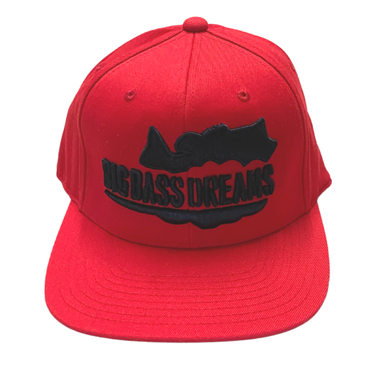 110 Flexfit Big Bass Dreams Red Logo Snapback Hat