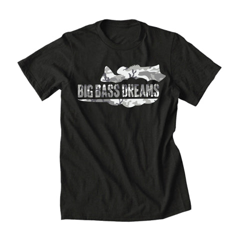 Big Bass Dreams Snow Camo Graphic Tee